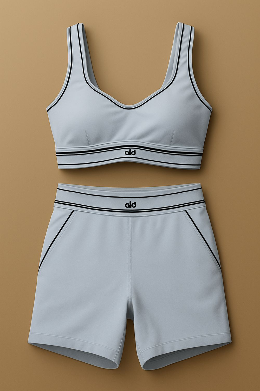Alo Airbrush High-Waist Heart Throb Short Set