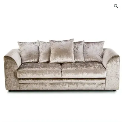 Crystal Crushed Velvet 3 Seater Sofa