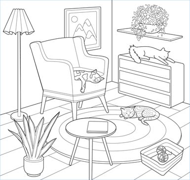 Cats in the Living Room