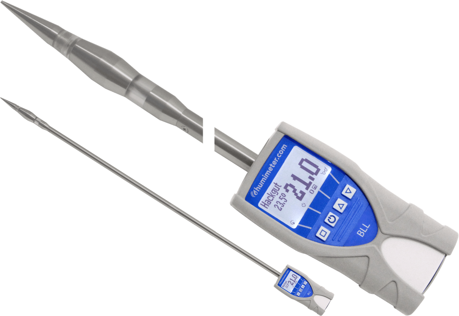 Schaller humimeter BLL mit 1m-Lanze für sekundenschnelle Feuchtemessung von Hackschnitzeln in Bioen…