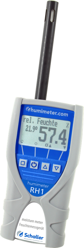 Schaller humimeter RH1 Klima-Feuchtemessgerät für relative Luftfeuchte und Taupunkt in Labor und In…