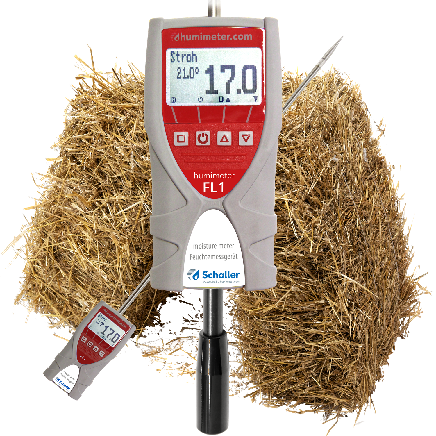 Schaller humimeter FL1 Feuchtemessgerät für Heu, Stroh und Silage in der Landwirtschaft.