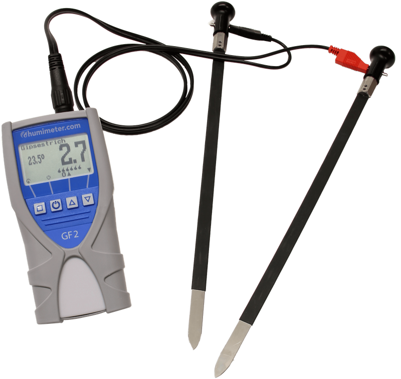 humimeter GF-2 Gebäudefeuchtemessgerät für Estrich, Beton, Baumaterialien und Trockenbauplatten.