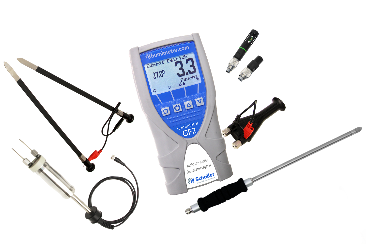 humimeter GF-2 Gebäudefeuchtemessgerät für Estrich, Beton, Baumaterialien und Trockenbauplatten.