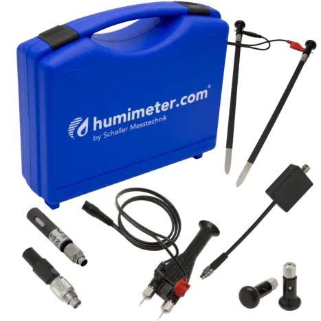 Set zum Anschluss an das humimeter GF2 für Baumeister, Sachverständige und Sanieren.