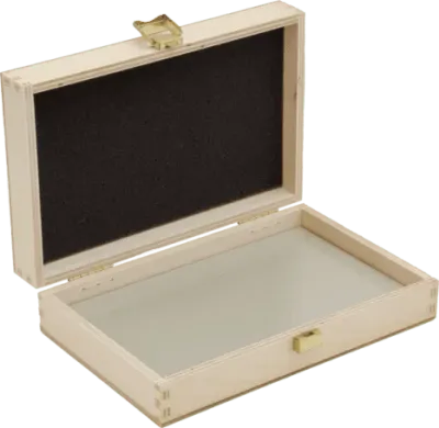 Prüfplatte PP2 mit Holzkassette für Geräteserien LM, M, P, MS4 und PMP Prüfplatte PP2 mit Holzkassette für Geräteserien LM, M, P, MS4 und PMP