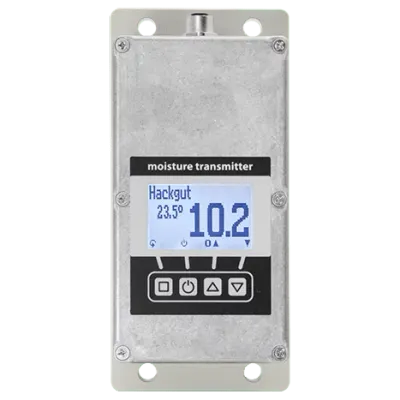 Anzeige und Tastatur im Gehäuse für Hackgutfeuchtetransmitter