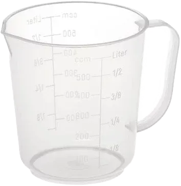 Messbecher Kunststoff 0,5 Liter, weiß durchsichtig (für humimeter FS4, FS3 und FS2)