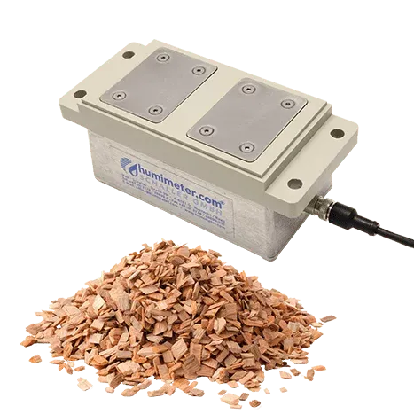 Hackgutfeuchtetransmitter zur Wassergehaltsmessung im hohen Feuchte- und Temperaturbereich