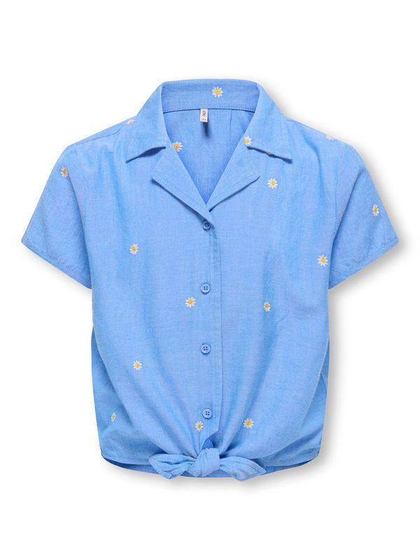 Only Girls Shirt Malou Knot Shirt – Blauw Only Girls Shirt Malou Knot Shirt – Blauw