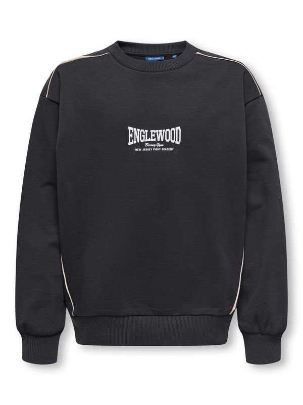 Only &amp; Sons Junior Loose Fit Long Sleeve Piping Crew Neck Sweatshirt Jet
