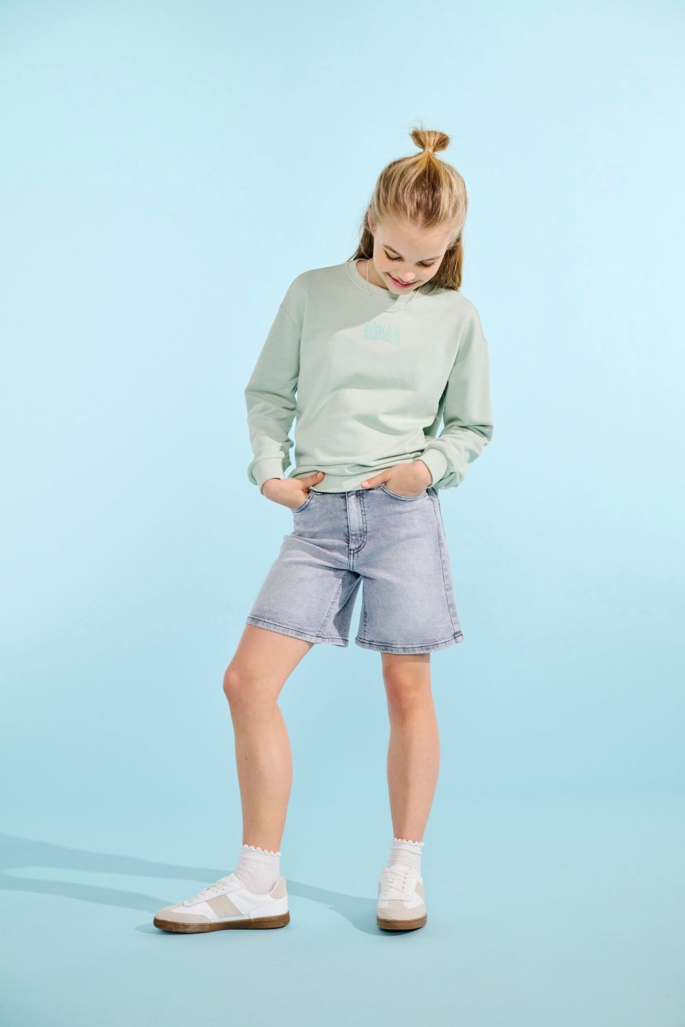 KOGPHILEA LIFE L/S LOOSE UB VD SWT NOOS, Kleur: Aqua Foam Watermelon, Maat: 134/140