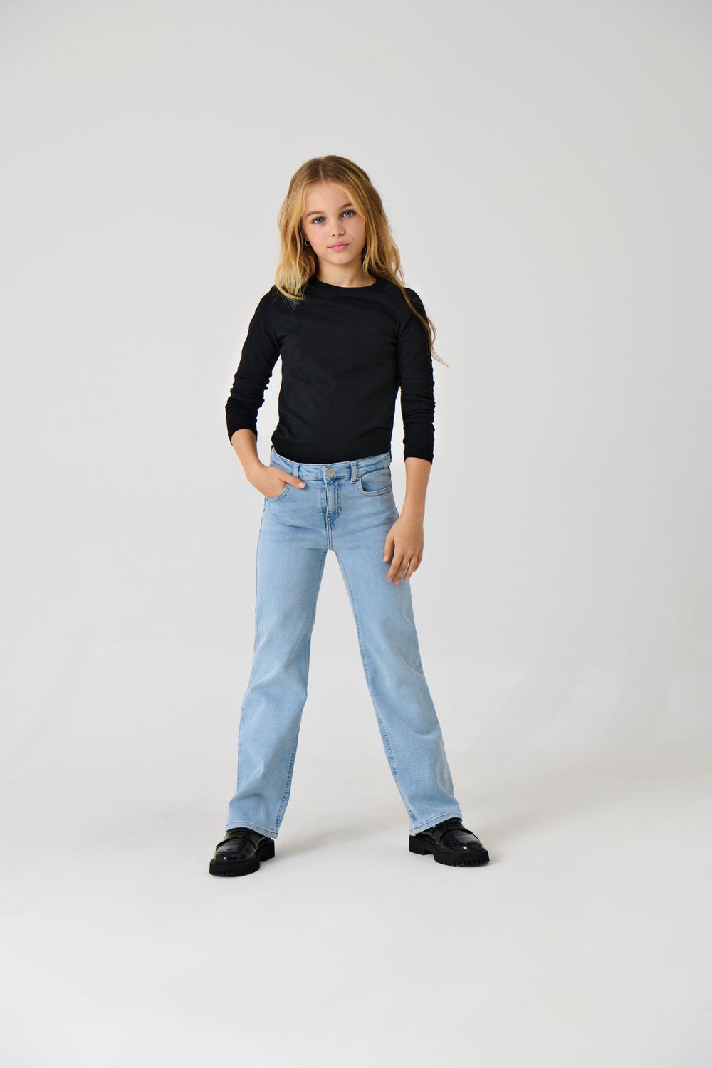 Only Girls Jeans Kogjuicy– Licht Blauw, Kleur: Light Blue Denim, Maat: 140