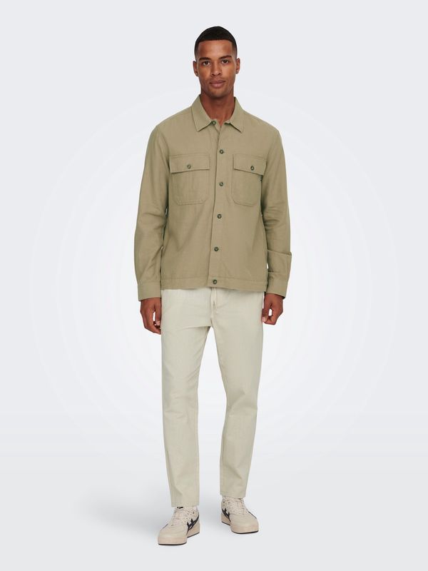 Only & Sons Pantalon Onslinus Crop – Silver Lining Only & Sons Pantalon Onslinus Crop – Silver Lining