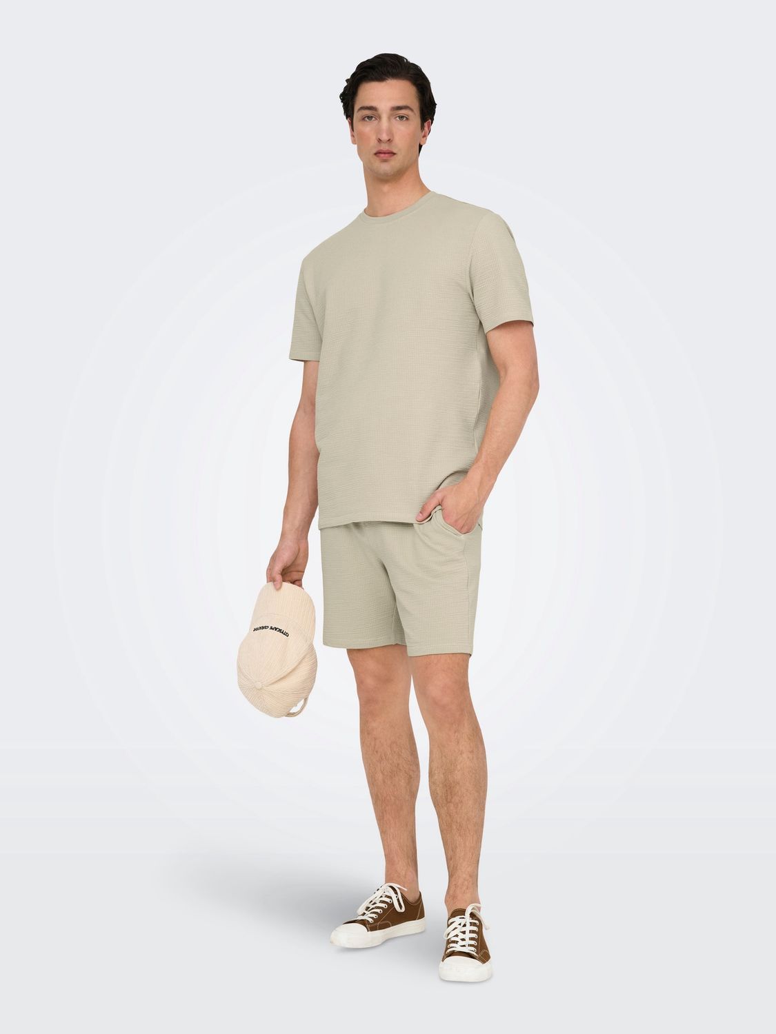 Only &amp; Sons ONSKIAN T-shirt – Silver Lining, Kleur: Silver Lining, Maat: M