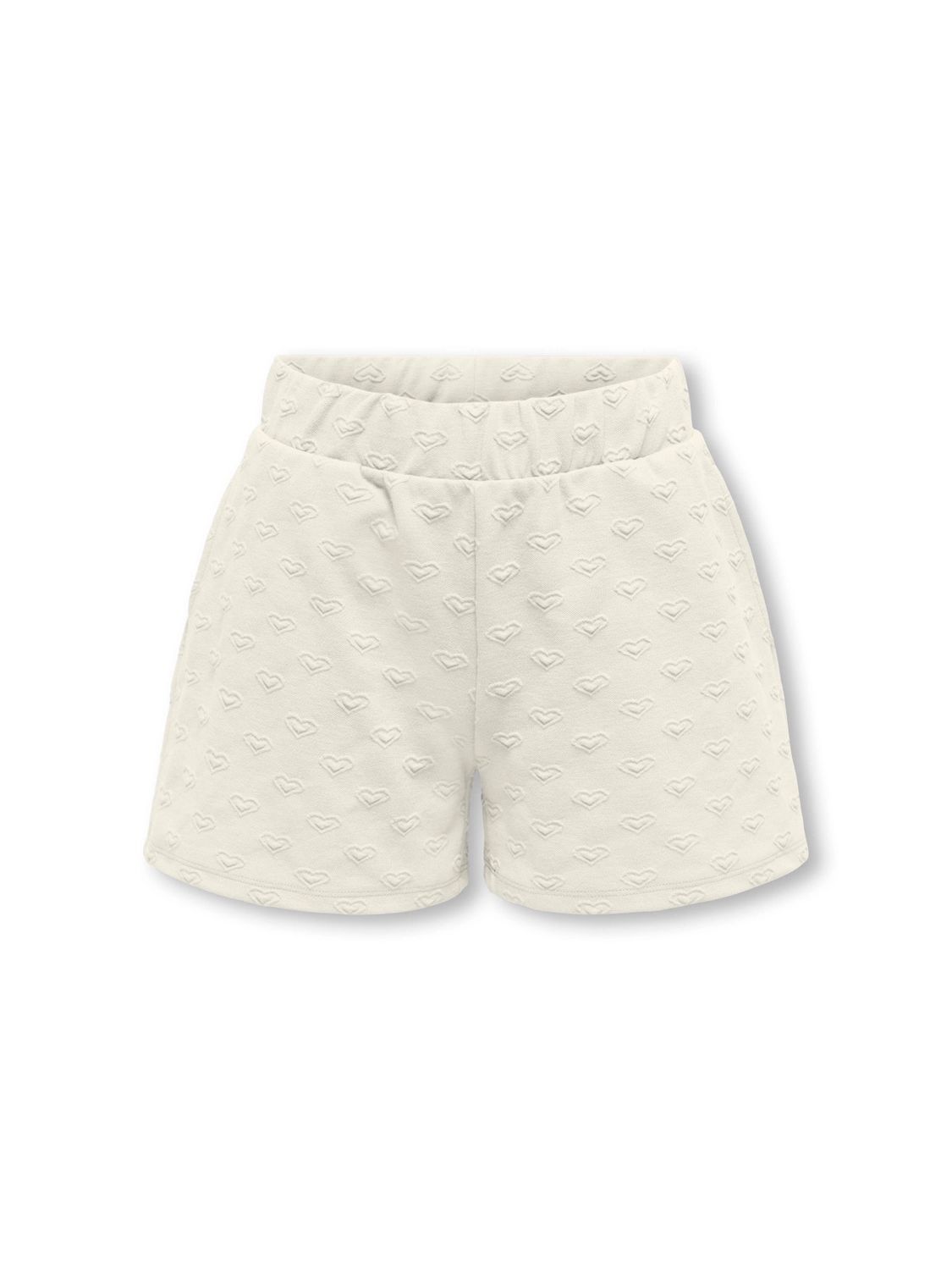 Only Girls Shorts Simone Wide Heart, Kleur: Tofu Heart, Maat: 146