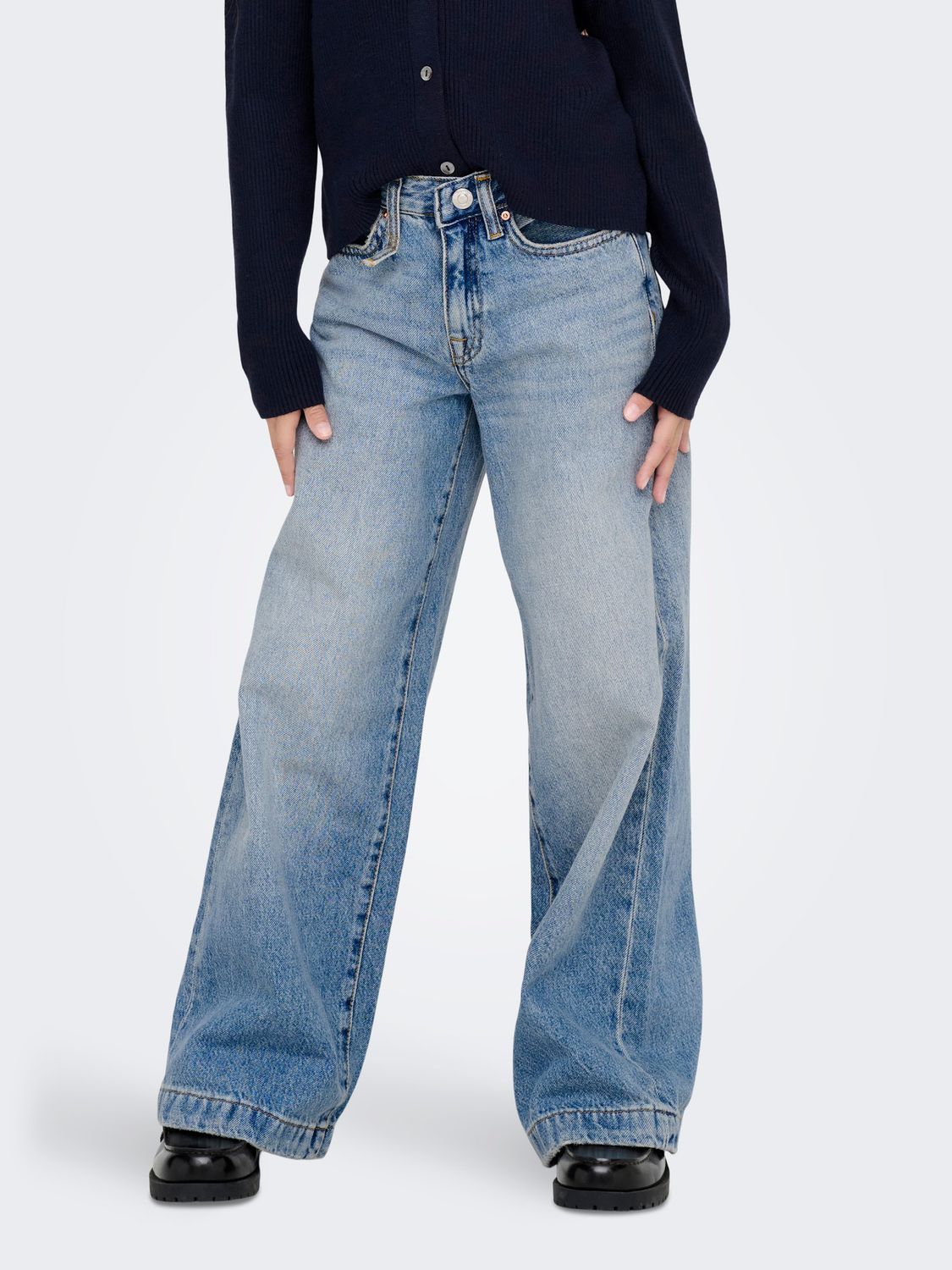 Only Girls Jeans Broome, Kleur: Medium Blue Denim, Maat: 140