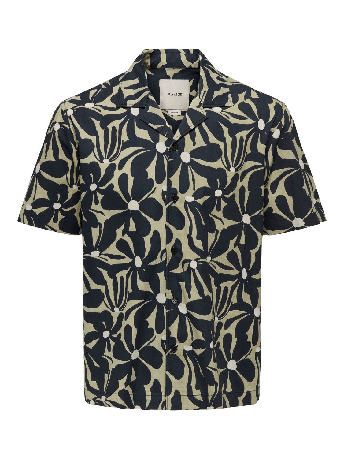 Only &amp; Sons Shirt White Resort, Kleur: Jet Black, Maat: L