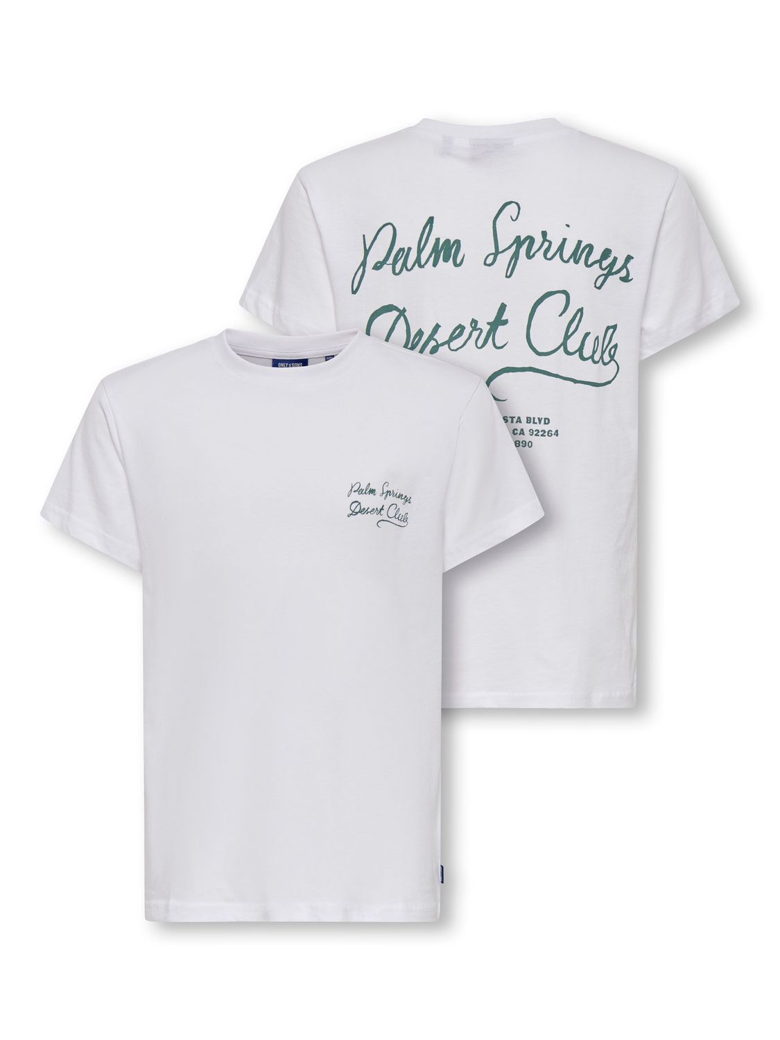 Only &amp; Sons Junior T-shirt Desert, Kleur: Bright White DESERT CLUB, Maat: 146/152