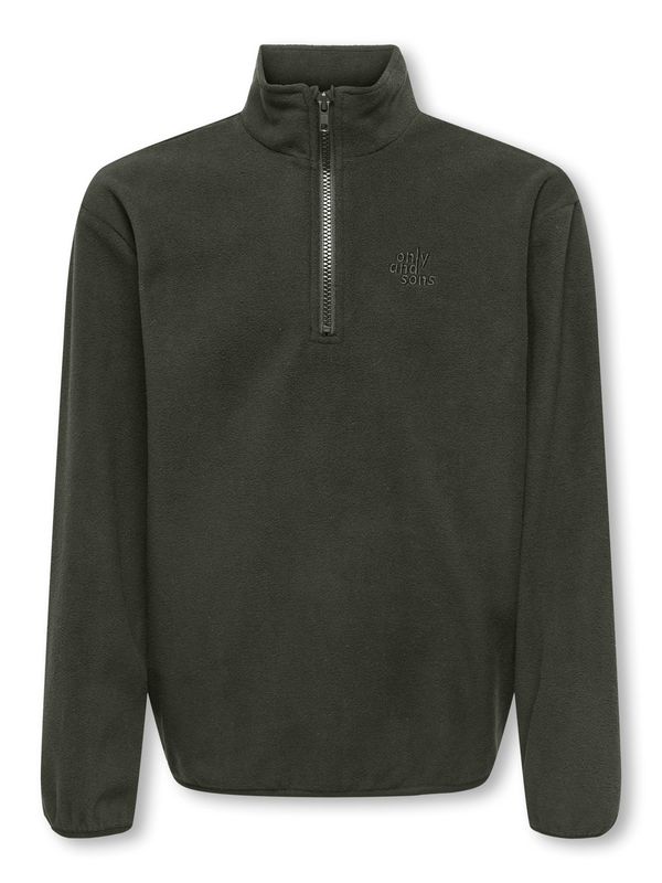 Only &amp; Sons Junior Long Sleeve Fleece Half Zip Sweatshirt Jens