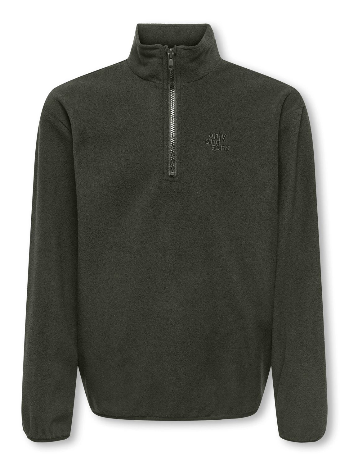 Only &amp; Sons Junior Long Sleeve Fleece Half Zip Sweatshirt Jens, Kleur: Rosin ROSIN LOGO, Maat: 122/128