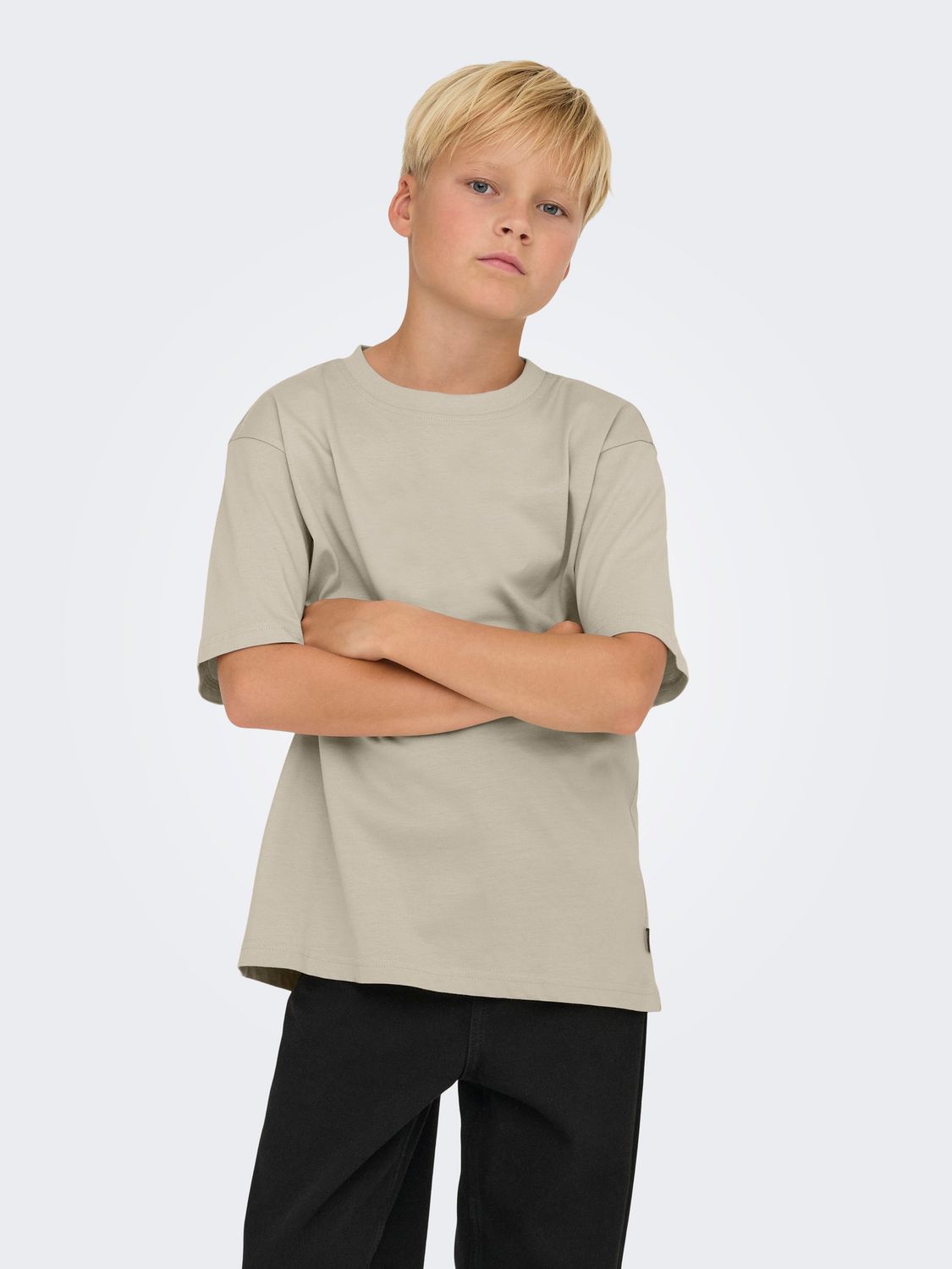 Only &amp; Sons Junior Relaxed Fit Short Sleeve T-Shirt Fred Life, Kleur: Silver Lining, Maat: 134/140
