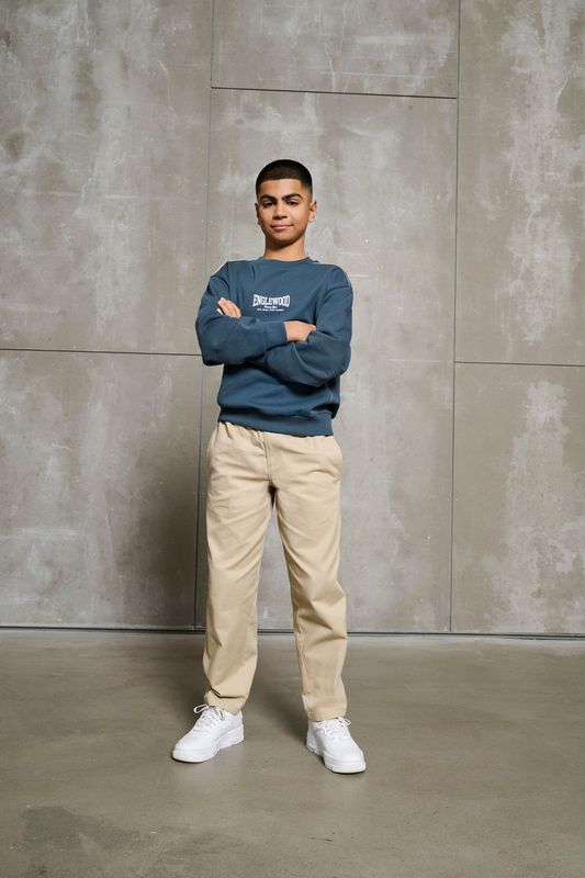Only &amp; Sons Junior Loose Fit Long Sleeve Piping Crew Neck Sweatshirt Jet
