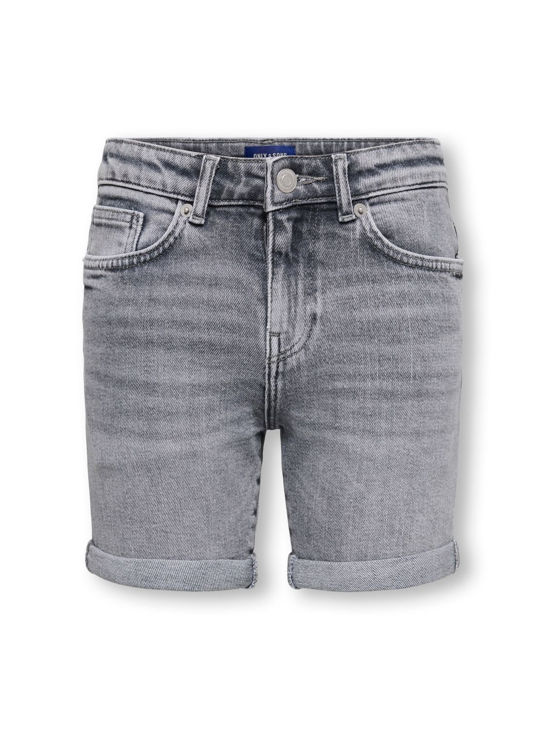 Only &amp; Sons Junior Denim Shorts Ply – Grijs, Kleur: Medium Grey Denim, Maat: 152