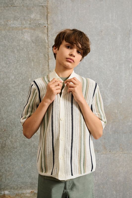 OSJLEON REG SS SHIRT KNT