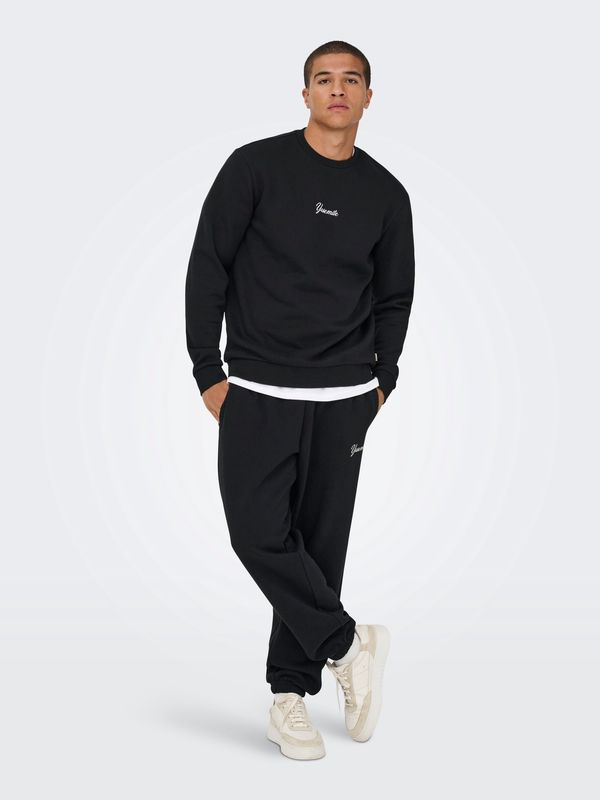 Only & Sons ONSCERES Ski LS Regular Crew Sweater – Zwart Only & Sons ONSCERES Ski LS Regular Crew Sweater – Zwart