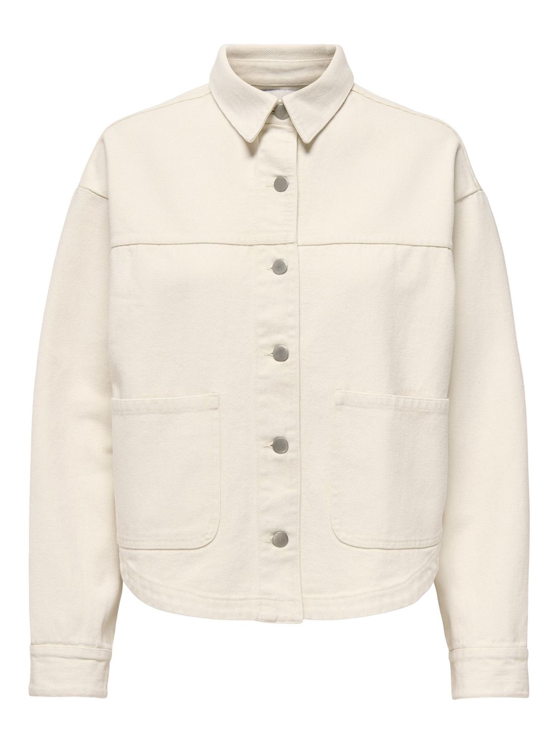 JDY Shacket Noma L/S, Kleur: Ecru, Maat: S