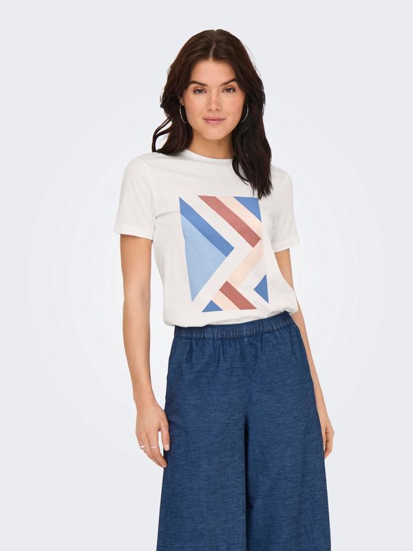 JDY Michigan Life Korte Mouw Top – Print