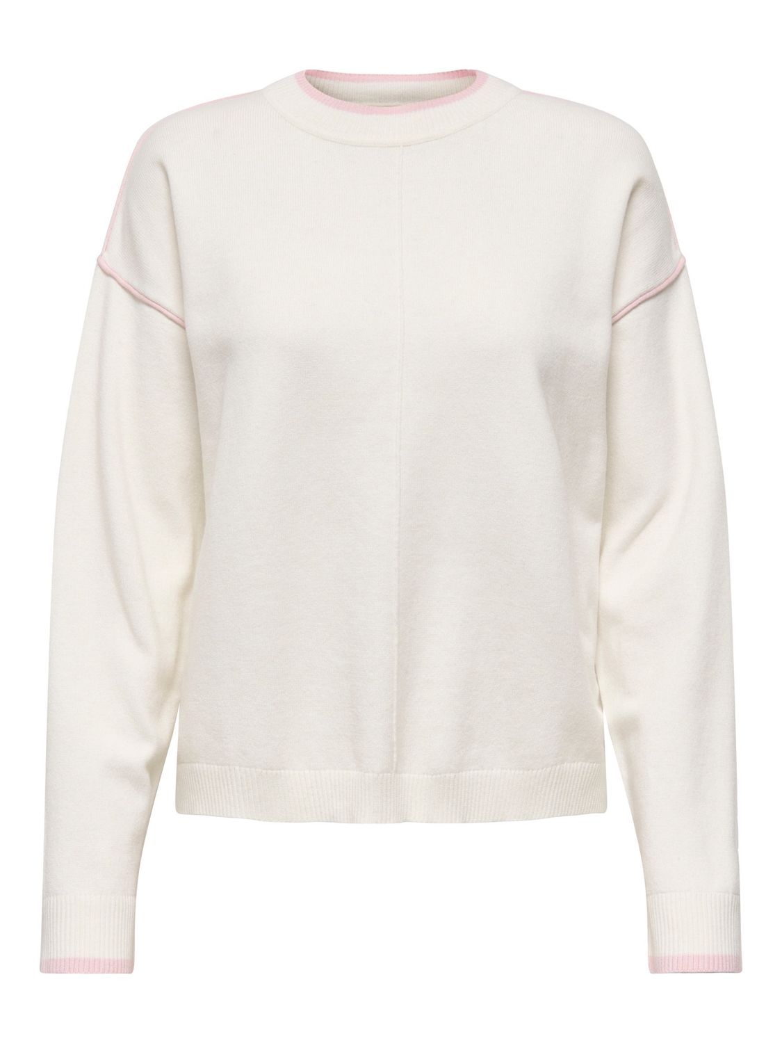 JDY Trui Annabelle – Wit JDY Trui Annabelle – Wit, Kleur: Cloud Dancer CHALK PINK CONTRAST, Maat: S