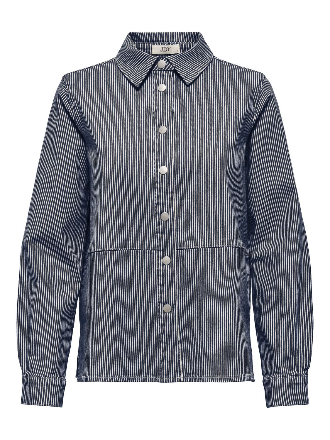 JDY Nikita Lange Mouw Shacket – Overshirt, Kleur: Black Iris CLOUD DANCER, Maat: M