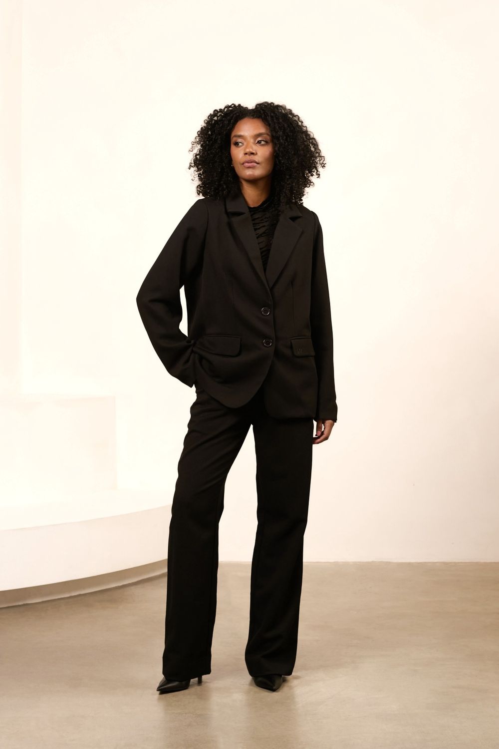 Lofty Manner Blazer Liva – Zwart, Kleur: Black, Maat: XS