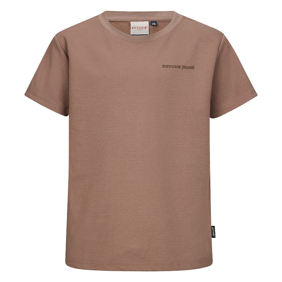 Retour T-shirt Gustav – Mocha, Kleur: Mocha, Maat: 11/12