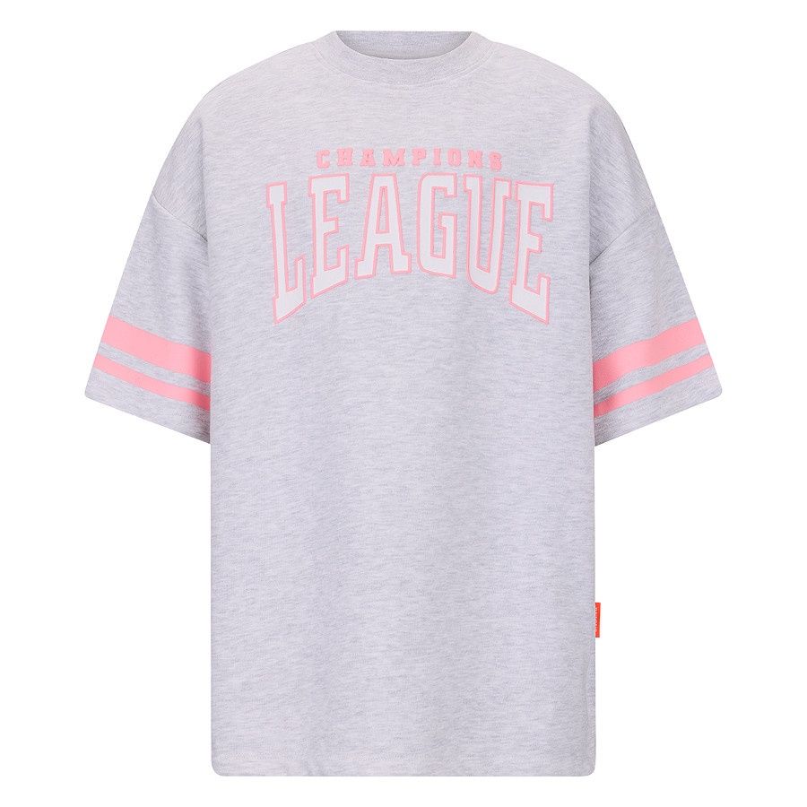 Retour T-shirt Ulla – Soft Grey Melange, Kleur: Soft Grey Melange, Maat: 11/12