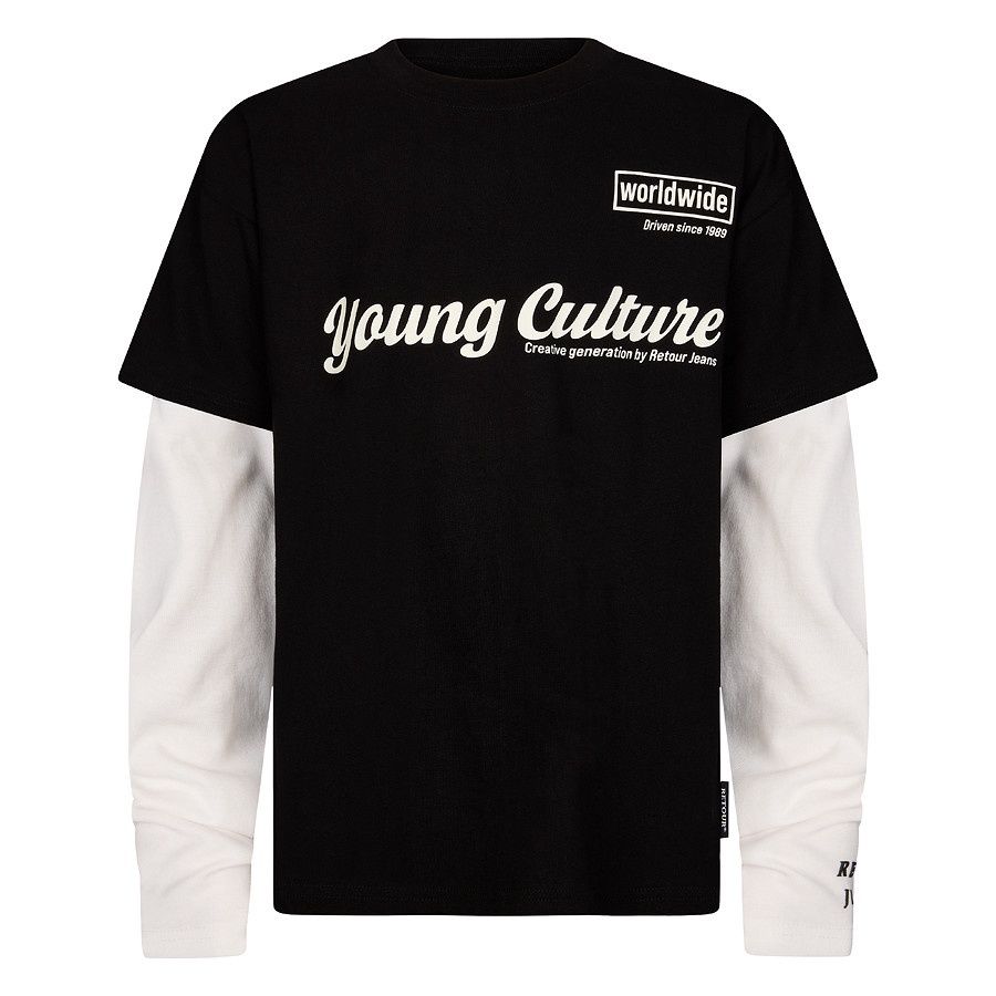 Retour Longsleeve T-shirt Jordan – Zwart, Kleur: Zwart, Maat: 11/12