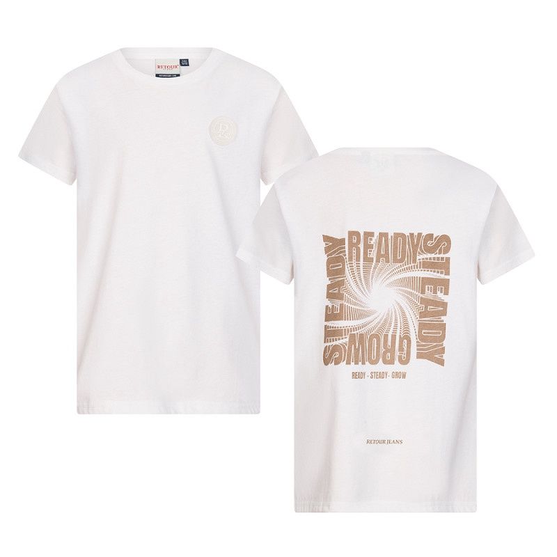 Retour T-shirt Kylet, Kleur: off white, Maat: 11/12