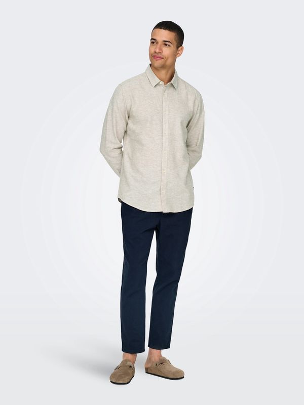 Only & Sons Overhemd Onscaiden Solid Linen Blend – Chinchilla Only & Sons Overhemd Onscaiden Solid Linen Blend – Chinchilla