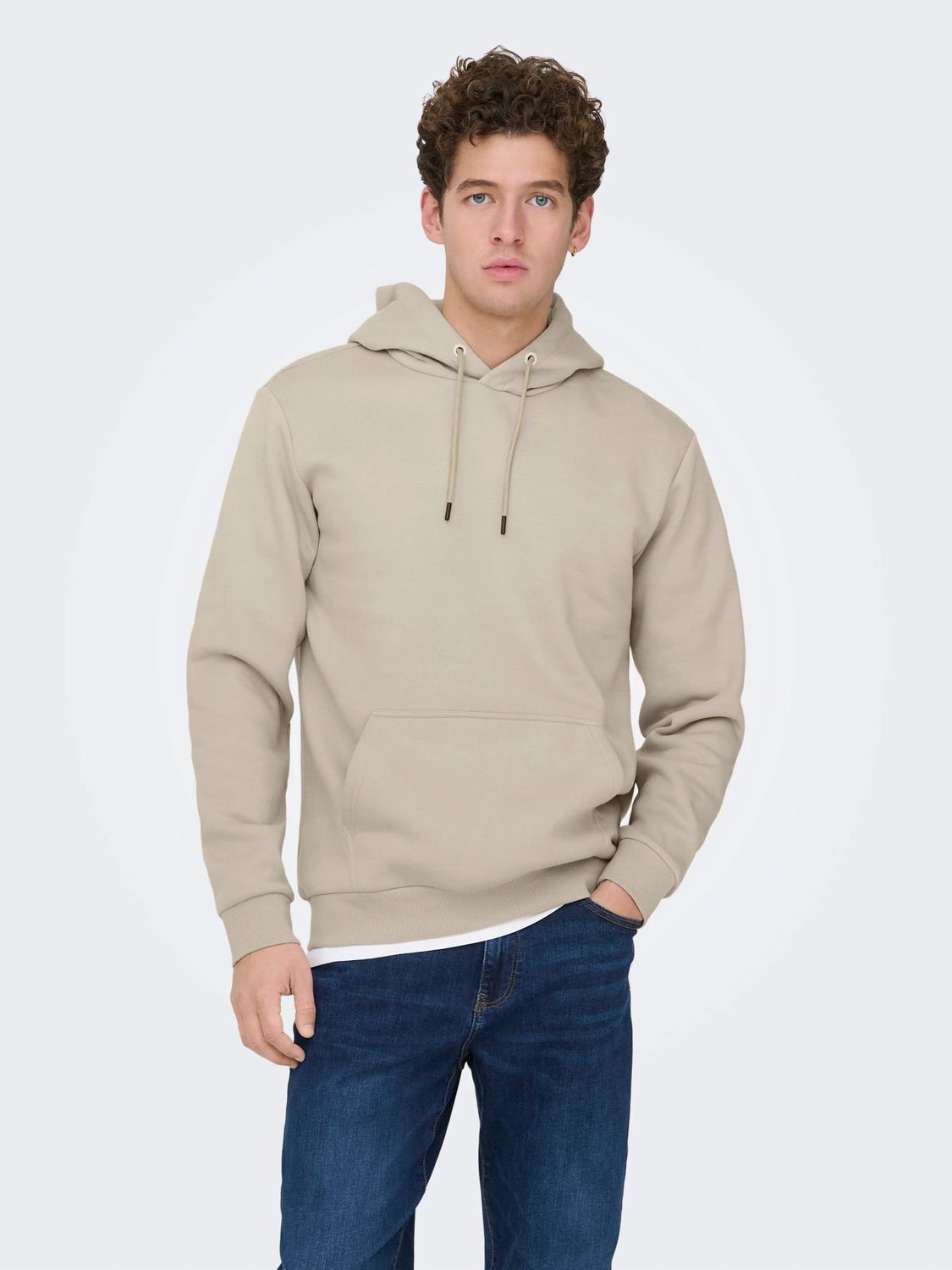 Only & Sons Hoodie Ceres – Silver Lining Only & Sons Hoodie Ceres – Silver Lining, Kleur: Silver Lining, Maat: XL