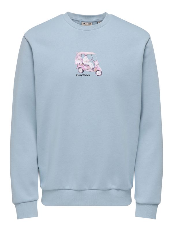 Only & Sons ONSCERES Tuk Tuk Crew Neck Sweater – Blue Fog Only & Sons ONSCERES Tuk Tuk Crew Neck Sweater – Blue Fog