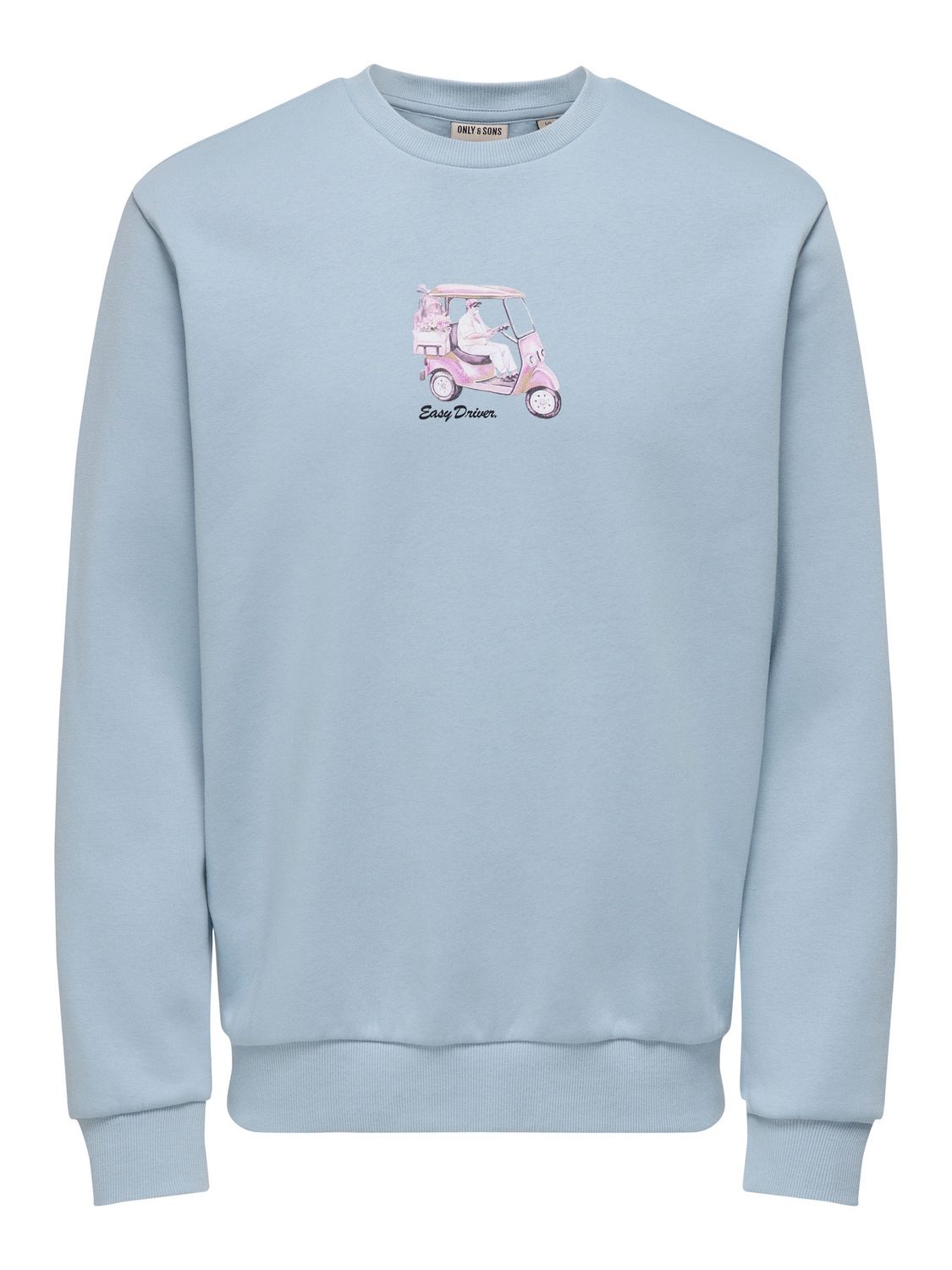 Only &amp; Sons ONSCERES Tuk Tuk Crew Neck Sweater – Blue Fog, Kleur: Blue Fog, Maat: L