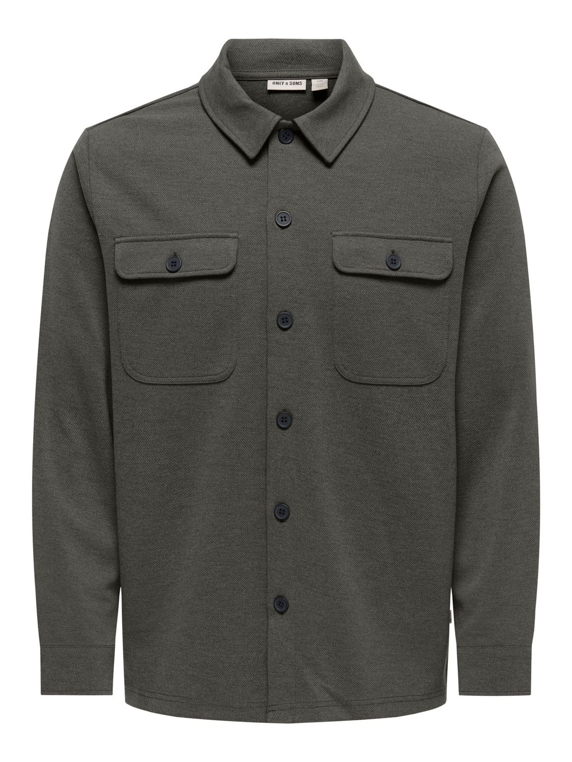Only &amp; Sons Overshirt New Kodyl - Grey Pinstripe, Kleur: Grey Pinstripe, Maat: L
