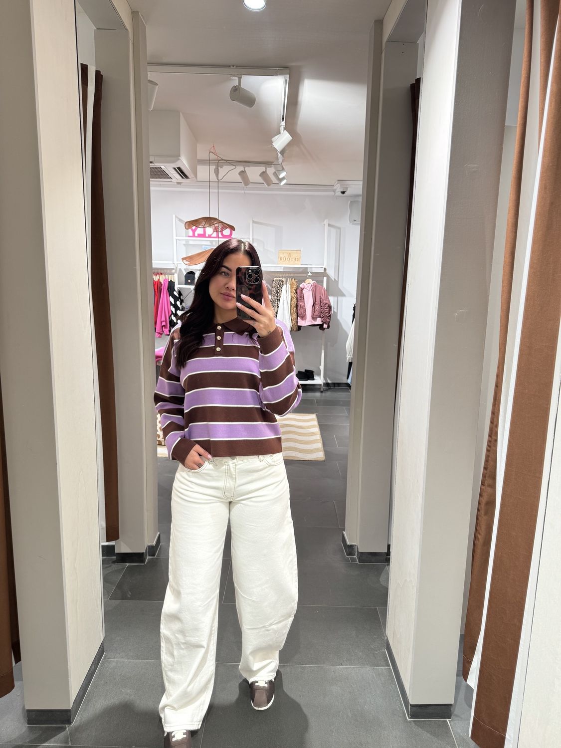 Queen Hearts Barrel Jeans – Wit, Kleur: off white, Maat: XS