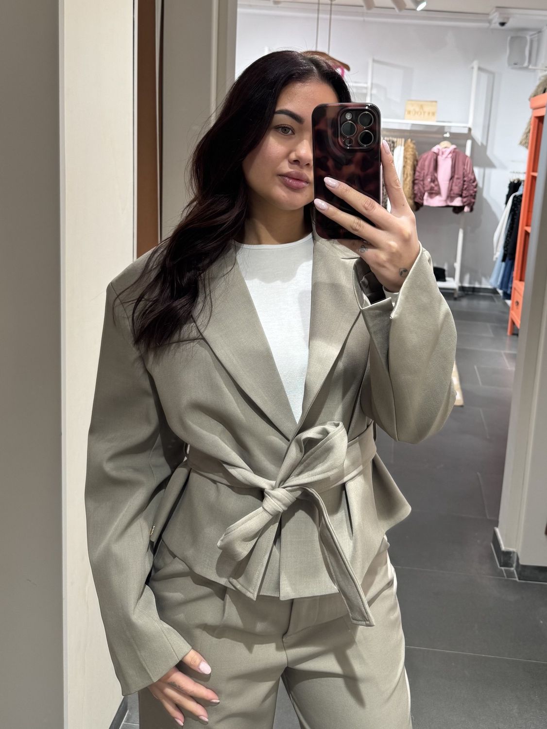 Ambika Odilia Blazer – Taupe, Kleur: Taupe, Maat: s/m