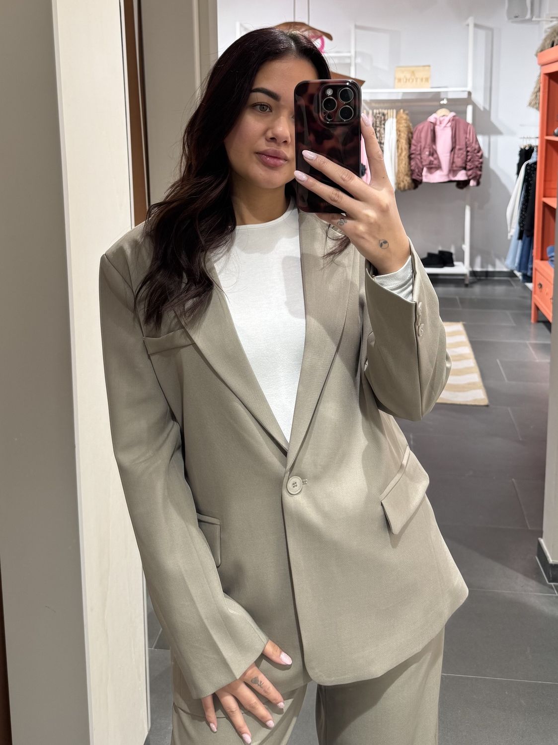 Ambika Blazer Bowie – Taupe, Kleur: taupe, Maat: s/m