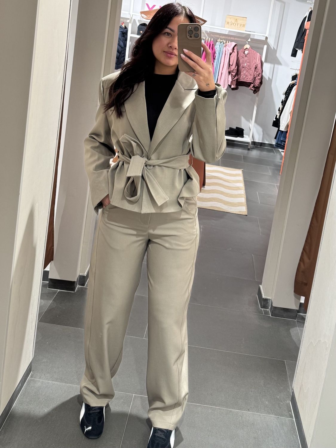 Ambika Broek Diede  – Taupe, Kleur: Taupe, Maat: S