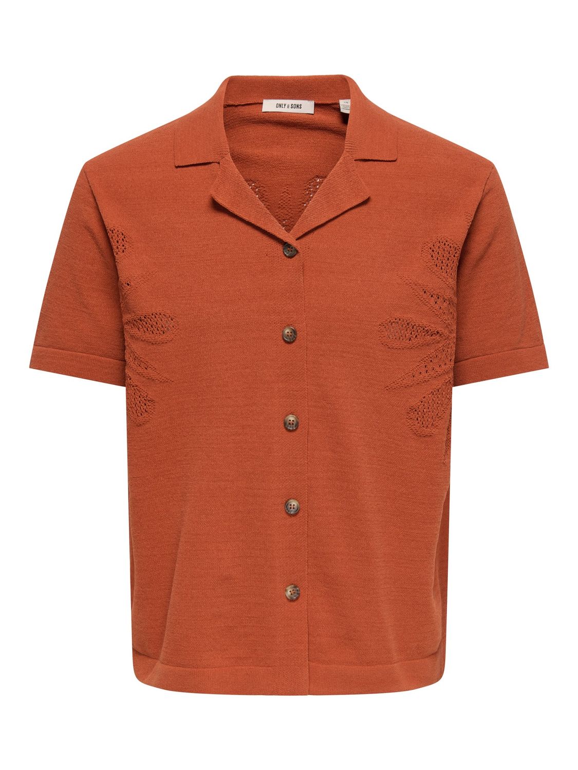 Only &amp; Sons Shirt Onsjam Life Knit – Orange, Kleur: Orange, Maat: L