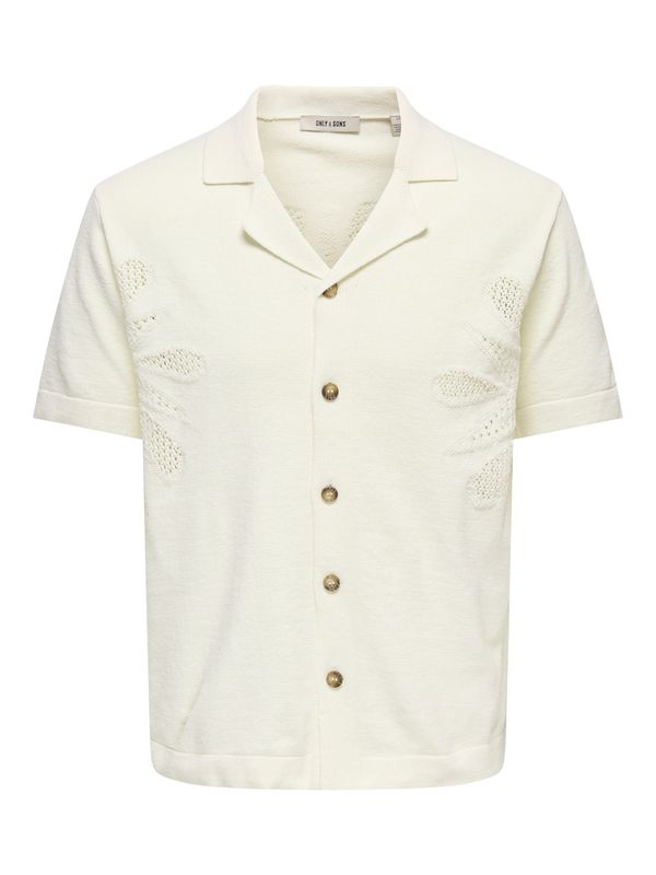 Only & Sons Shirt Onsjam Life Knit – White Only & Sons Shirt Onsjam Life Knit – White